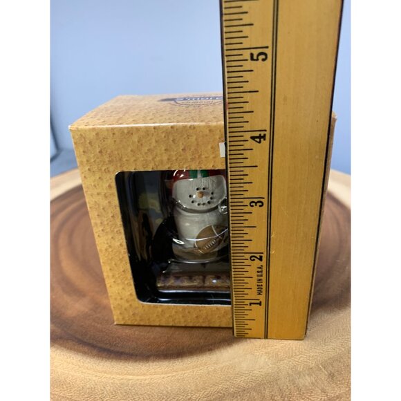Midwest Cannon Falls Smores Snowman Ornament Glass Collectible 4" Boxed - Picture 5 of 6